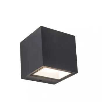   Lutec 5189114118 GEMINI, kültéri, fali lámpa, 9W, IP54 védettséggel, nappali fény (semleges fehér) ( 4000K ), 850 lm, 5 év garanciával, LED panel, sötétszürke / átlátszó színben ( LUTEC 5189114118 )
