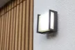 Lutec 5195401118 QUBO, kültéri, fali lámpa, 8W, IP54 védettséggel, melegfehér ( 3000K ), 650 lm, 5 év garanciával, LED panel, sötétszürke / opál színben ( LUTEC 5195401118 )