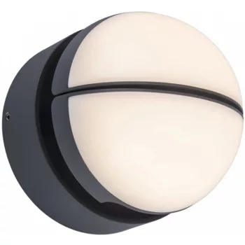   Lutec 5199001118 EKLIPS, kültéri, fali lámpa, 13W, IP54 védettséggel, melegfehér ( 3000K ), 1000 lm, 5 év garanciával, LED panel, sötétszürke / opál színben ( LUTEC 5199001118 )