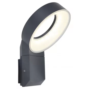   Lutec 5616302118 MERIDIAN, kültéri, fali lámpa, 14W, IP54 védettséggel, melegfehér ( 3000K ), 800 lm, 5 év garanciával, LED panel, sötétszürke / opál színben ( LUTEC 5616302118 )