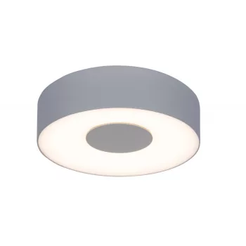   Lutec 6348102112 UBLO, kültéri, mennyezeti lámpa 8W, IP54 védettséggel, melegfehér ( 3000K ), 420 lm, 5 év garanciával, LED panel, matt ezüst / opál színben ( LUTEC 6348102112 )