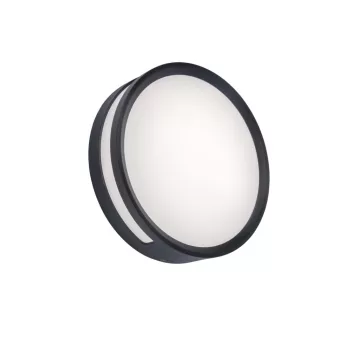   Lutec 6382201118 ROLA, kültéri, mennyezeti lámpa 13W, IP54 védettséggel, melegfehér ( 3000K ), 800 lm, 5 év garanciával, LED panel, sötétszürke / opál színben ( LUTEC 6382201118 )
