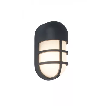   Lutec 6383001118 BULLO, kültéri, fali lámpa 15W, IP54 védettséggel, melegfehér ( 3000K ), 700 lm, 5 év garanciával, LED panel, sötétszürke / opál színben ( LUTEC 6383001118 )