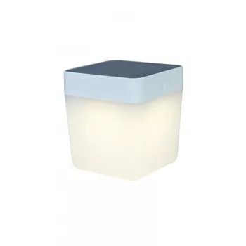   Lutec 6908001331 TABLE CUBE, fehér színü, kültéri, napelemes, hordozható lámpa, 1W, IP44 védettséggel, melegfehér ( 3000K ), 100 lm 2 év garanciával, LED panel, fehér / opál színben ( LUTEC 6908001331 )