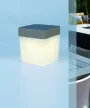 Lutec 6908001337 TABLE CUBE, ezüst színű, kültéri, napelemes, hordozható lámpa, 1W, IP44 védettséggel, melegfehér ( 3000K ), 100 lm 2 év garanciával, LED panel, ezüstszürke / opál színben ( LUTEC 6908001337 )