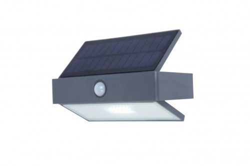 Lutec 6910601335 ARROW, kültéri, napelemes mozgásérzékelős lámpa 2W, IP44 védettséggel, hidegfehér ( 5000K ), 180 lm 2 év garanciával, LED panel, szürke / átlátszó színben ( LUTEC 6910601335 )