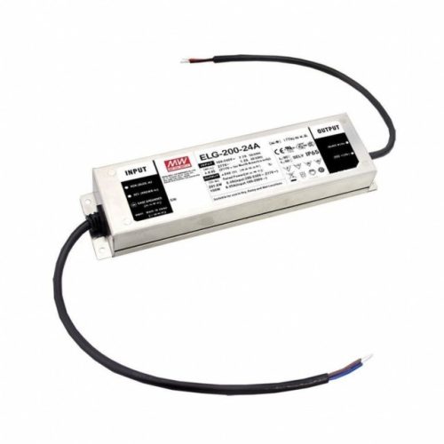 Mean Well ELG-200-24A LED tápegység 1 fázisú, 200W, 24V DC kimenettel, 8,4A, 100…305 V AC, 50/60 Hz ( ELG-200-24A )