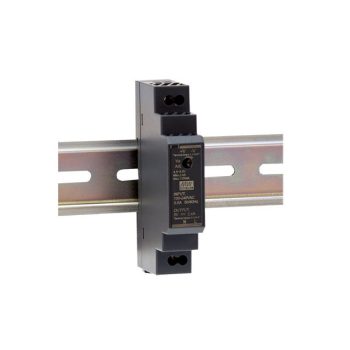   Mean Well HDR-15-5 DIN sínre pattintható tápegység Vin: 85-264VAC 120-370VDC, Vout: 5 VDC (0-2,4A), P: 12W, 17,5 x 90 x 54,5mm ( HDR-15-5 )