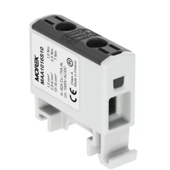   Morek MAA1016S10 OTL 16 Fővezetéki sorkapocs, 1xAl/Cu, 1,5-16mm2 1000V, fekete