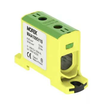   Morek MAA1095Y10 OTL 95 Fővezetéki sorkapocs, 1xAl/Cu 6-95 mm2, 1000V, zöld/sárga