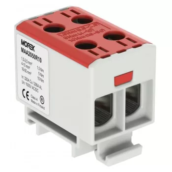   Morek MAA2050R10 OTL 50-2 Fővezetéki sorkapocs, 2xAl/Cu 1,5-50mm2, 1000V, piros