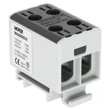   Morek MAA2050S10 OTL 50-2 Fővezetéki sorkapocs, 2xAl/Cu 1,5-50mm2, 1000V, fekete