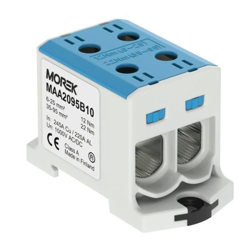 Morek MAA2095B10 OTL 95-2 Fővezetéki sorkapocs, 2xAl/Cu 6-95 mm2, 1000V, kék