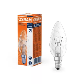 OSRAM LED gyertya izzó, átlátszó üveg, E14 foglalat, 11W, 2700K, 50lm, meleg fehér