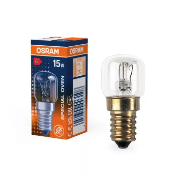 OSRAM OVEN T dimmelhető LED sütőizzó, átlátszó üveg búra, E14 foglalat, 15W, 85lm, 2700K, 300°C