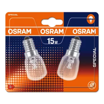 OSRAM OVEN T dimmelhető LED sütőizzó cső forma, üveg búra, E14, 15W, 85lm, 2700K meleg fehér 2db