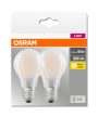 OSRAM Base LED izzó, körte forma, matt üveg búra, E27 foglalat, 7W, 2700K, 806lm, 2 db csomag
