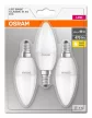OSRAM Base LED gyertya izzó, matt plasztik búra, E14 foglalat, 5W, 2700K, 470lm, meleg fehér