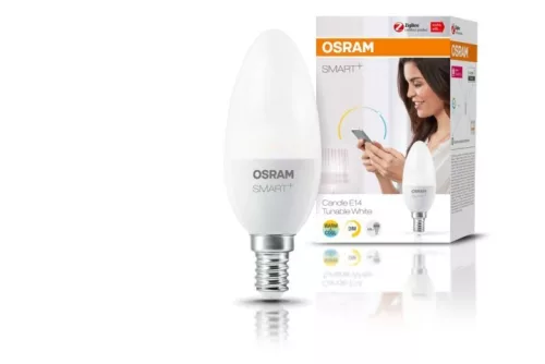 OSRAM SMART+ LED gyertya izzó, okos Zigbee, 6W, 2700-6500K, IP20, E14 foglalat, 470lm