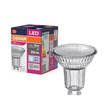 OSRAM Value LED spot, GU10 foglalat, 4,3W, 4000K, 350lm, hideg fehér, energiatakarékos