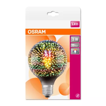 OSRAM Star+ LED globe izzó, E27 foglalat, 3W, 2700K, 70lm, meleg fehér, energiatakarékos