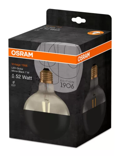 OSRAM LED globe izzó, E27 foglalat, 7W, 2700K, 680lm, meleg fehér, energiatakarékos