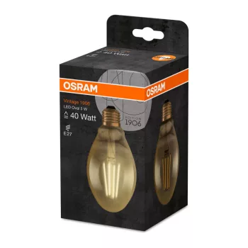 OSRAM Vintage LED tojás izzó, E27 foglalat, 4,5W, 2500K, 420lm, extra meleg fehér