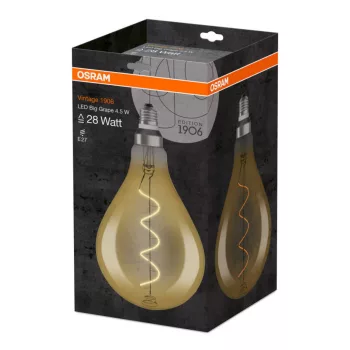 OSRAM LED izzó, körte forma, E27 foglalat, 5W, 2000K, 300lm, meleg fehér, energiatakarékos