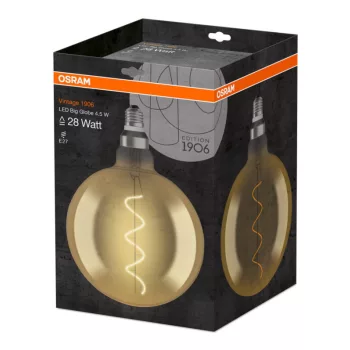 OSRAM LED globe izzó, E27 foglalat, 5W, 2000K, 300lm, meleg fehér, energiatakarékos