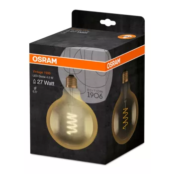 OSRAM LED globe izzó, E27 foglalat, 5W, 2000K, 250lm, meleg fehér, energiatakarékos