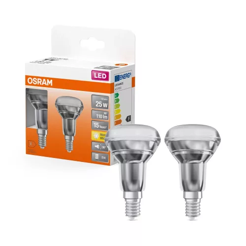 OSRAM Star dimmelhető LED izzó, spot forma (R50), E14 foglalat, 1,5W, 110lm, 2700K meleg fehér 2db