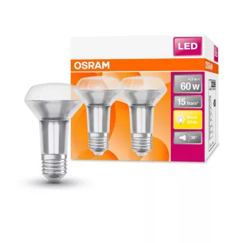 OSRAM Star dimmelhető LED izzó spot forma (R63), E27 foglalat, 4,8W, 350lm, 2700K meleg fehér 2db