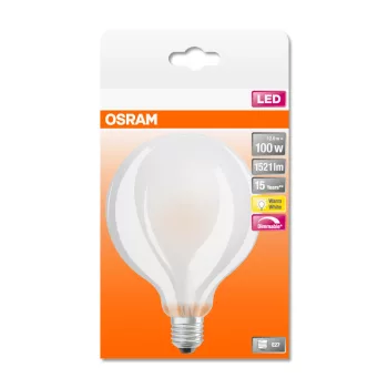 OSRAM Superstar LED globe izzó, fényerő szabályozható, E27 foglalat, 12W, 2700K, 1521lm, meleg fehér