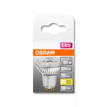 OSRAM Star LED spot, GU10 foglalat, 6,9W, 2700K, 575lm, meleg fehér, energiatakarékos