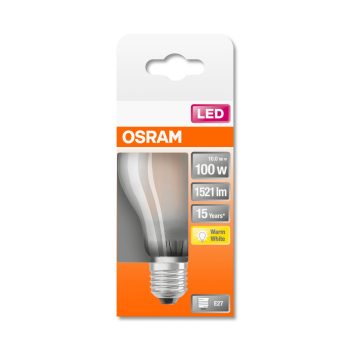 OSRAM Star LED izzó, körte forma, matt üveg búra, E27 foglalat, 11W, 2700K, 1521lm, meleg fehér