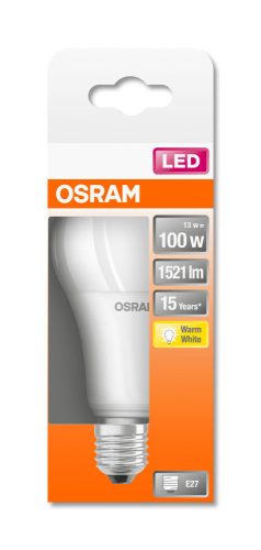 OSRAM Star LED körte, matt búra, 14W 1521lm 2700K E27, átlagos élettartam: 15000 óra, fényszín: meleg fehér LED ST CL A 100 FR 14W 2700K E27 ( 4058075127029 )