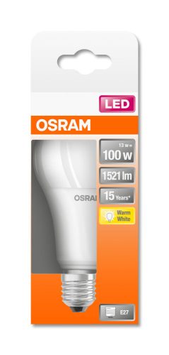OSRAM Star LED izzó, körte forma, matt búra, E27 foglalat, 14W, 2700K, 1521lm, meleg fehér