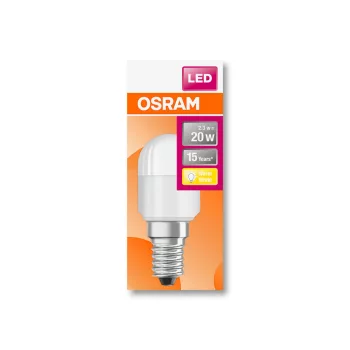OSRAM hűtőizzó, matt plasztik búra, E14 foglalat, 2,3W, 2700K, 200lm, meleg fehér
