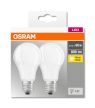 OSRAM Base LED izzó, körte forma, matt plasztik búra, E27 foglalat, 8,5W, 2700K, 806lm