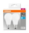 OSRAM Base LED izzó, körte forma, matt plasztik búra, E27 foglalat, 8,5W, 4000K, 806lm