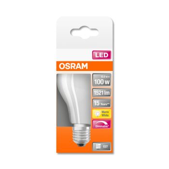 OSRAM Superstar dimmelhető LED izzó, körte forma, E27 foglalat, 12W, 2700K, 1521lm