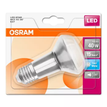OSRAM Star LED spot, E27 foglalat, 2,6W, 4000K, 210lm, hideg fehér, energiatakarékos