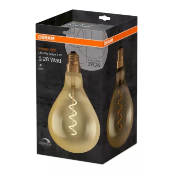 OSRAM dimmelhető LED izzó, körte forma, E27 foglalat, 5W, 2000K, 300lm, meleg fehér
