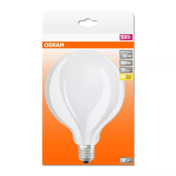 OSRAM Star LED globe izzó, matt üveg búra, E27 foglalat, 7W, 2700K, 806lm, meleg fehér