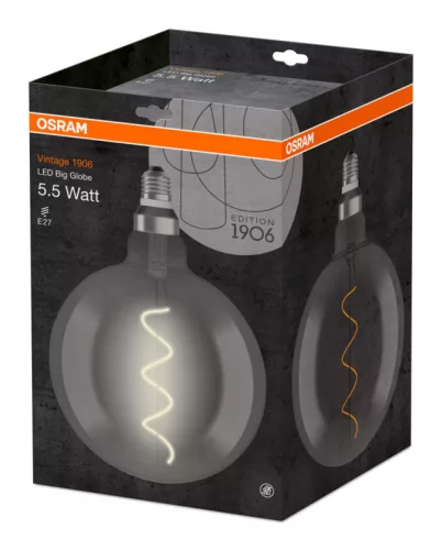 OSRAM LED globe izzó, E27 foglalat, 5W, 1800K, 110lm, meleg fehér, energiatakarékos