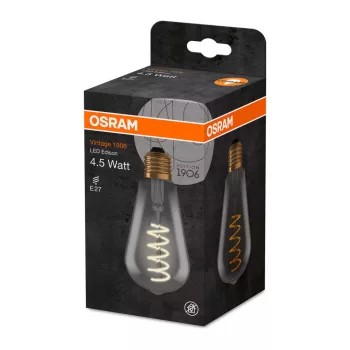 OSRAM LED edison izzó, körte forma, E27 foglalat, 5W, 1800K, 140lm, meleg fehér, energiatakarékos