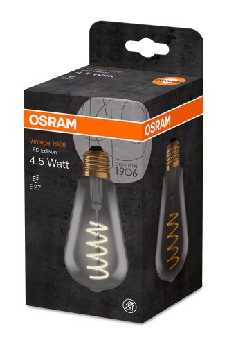 OSRAM Vintage LED Edison körte, átlátszó üveg búra, 5W 140lm 1800K E27, átlagos élettartam: 15000 óra, fényszín: extra meleg fehér LED VINTAGE CL EDISON 15 FIL 5W 1800K E27 ( 4058075269941 )