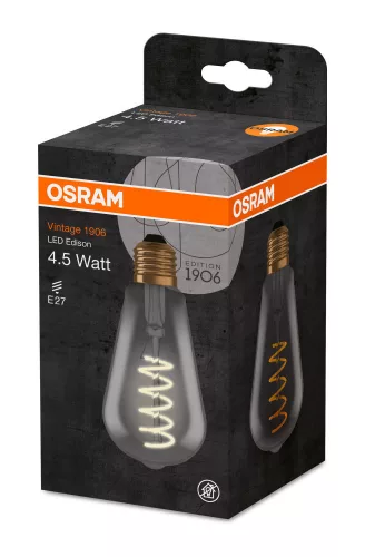 OSRAM LED edison izzó, körte forma, E27 foglalat, 5W, 1800K, 140lm, meleg fehér, energiatakarékos