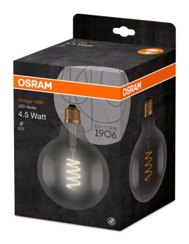 OSRAM Vintage LED globe, átlátszó üveg búra, 5W 140lm 1800K E27, átlagos élettartam: 15000 óra, fényszín: extra meleg fehér LED VINTAGE CL A 15 FIL 5W 1800K E27 ( 4058075269989 )