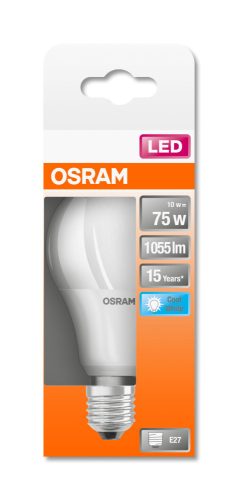 OSRAM Star LED körte, matt búra, 11W 1055lm 4000K E27, átlagos élettartam: 15000 óra, fényszín: hideg fehér LED ST CL A 75 FR 11W 4000K E27 ( 4058075304215 )